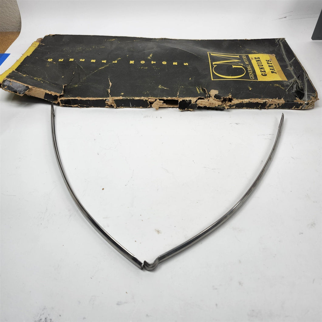1941 Chevy Special Deluxe Hood Moulding Above Name Plate NOS 3658509 Broken