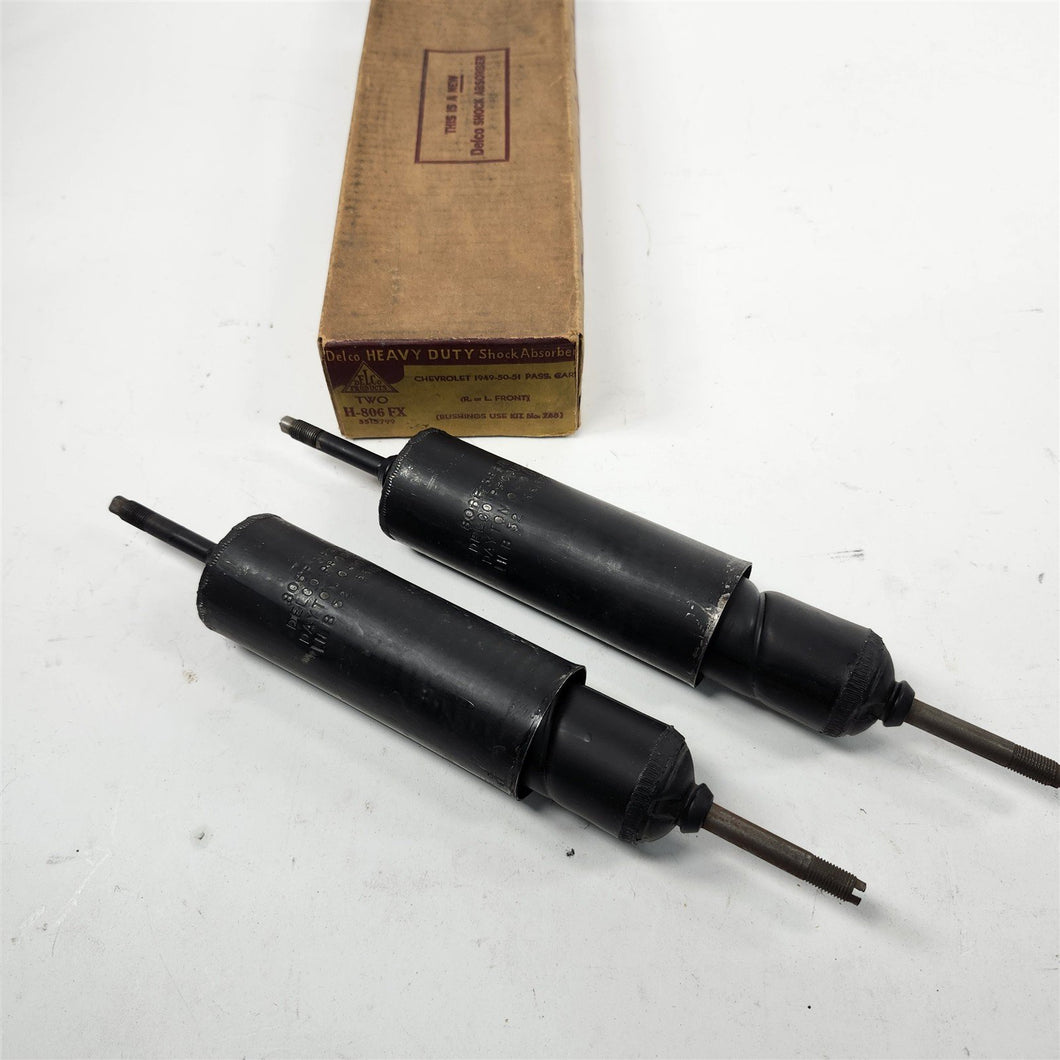 49-51 Chevy Bel Air Fleetline Styleline Front Shock Absorbers NOS Delco H-806FX