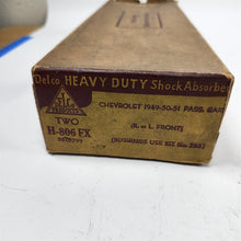 Load image into Gallery viewer, 49-51 Chevy Bel Air Fleetline Styleline Front Shock Absorbers NOS Delco H-806FX