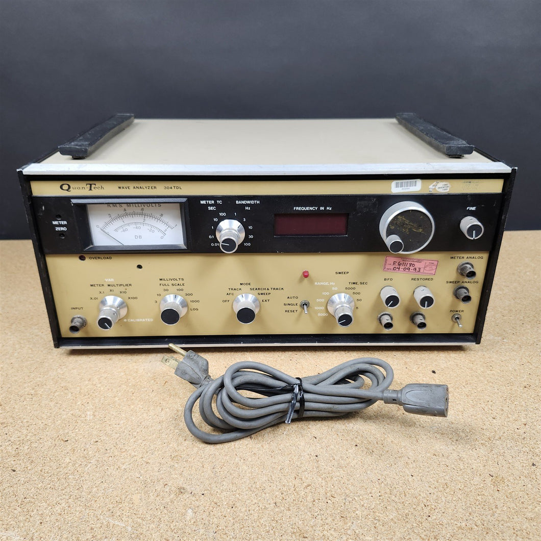 Vintage Quan-Tech Model 304TDL Low Frequency Wave Analyzer 304-TDL