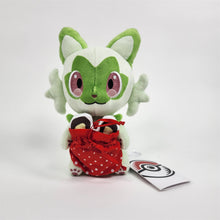 Load image into Gallery viewer, Pokémon Center Sprigatito Holiday Workshop Poké Plush 8.25" w/ Robot Dedenne