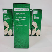 Load image into Gallery viewer, Lot of 5 String Light Sets 50 LED C6 Warm White Home Accents Holiday Christmas