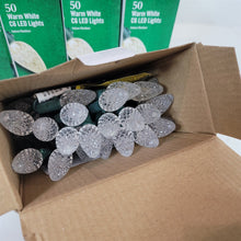 Load image into Gallery viewer, Lot of 5 String Light Sets 50 LED C6 Warm White Home Accents Holiday Christmas