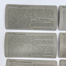 Load image into Gallery viewer, Lot of 8 Keystone Astronomy Stereoview Cards #593-600 Moon Saturn Mars Yerkes
