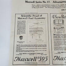 Load image into Gallery viewer, Antique 1916 Maxwell Motor Cars Original Advertisement Proof (Van Cleve Company)