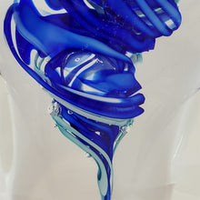 Load image into Gallery viewer, Schmidt Rhea Handblown glass Heartfelt Large 7" Paperweight Cobalt