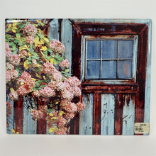 Load image into Gallery viewer, David Stern, Photograph on Ceramic Tile Door w/ Flowers