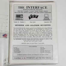 Load image into Gallery viewer, Vintage 1991 The Interface Newsletter 9 Issues San Gabriel Tandy User's Group