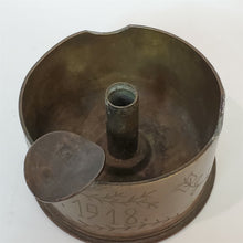 Load image into Gallery viewer, Trench Art Ash Tray 1914-1918 World War French 75mm Shell Imperial German Button