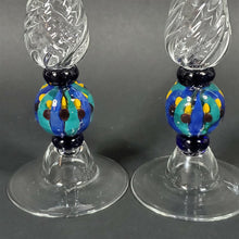 Load image into Gallery viewer, Handblown glass pedestal shaker set "Multicolor" by Gazelle Art Glass... Signed
