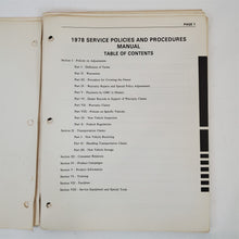 Load image into Gallery viewer, Vintage Acknowledgment of 1978 GMC Service Policies &amp; Procedures Manual