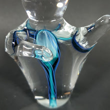 Load image into Gallery viewer, Schmidt Rhea Mini Handblown Glass Paperweight "Heartfelt" Aqua