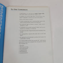 Load image into Gallery viewer, Vintage 1983 Original Introduction to the Tandy Model 2000 Owner's manual