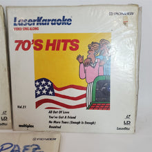 Load image into Gallery viewer, Lot of 5 Pioneer Karaoke: 70's Hits #12, 16, 21, 27 &amp; 80's #4 8" Mini-LaserDisc