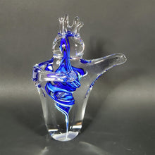 Load image into Gallery viewer, Schmidt Rhea Handblown glass Heartfelt Large 7" Paperweight Cobalt