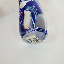 Load image into Gallery viewer, Schmidt Rhea Handblown glass Heartfelt Large 7" Paperweight Cobalt