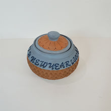 Load image into Gallery viewer, Vintage Y2K Necon Air Airlines Happy New Year 2000 Ceramic Terra Cotta Jar