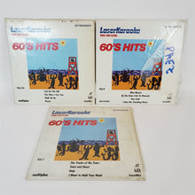 Load image into Gallery viewer, Lot of 3 Pioneer Karaoke 60's Hits Vols 7, 8 &amp; 45 - 1960s 8 inch Mini Laserdisc
