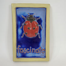 Load image into Gallery viewer, Eartha Handmade Tile: "FASCINATE" handmade tile Wall Hanging
