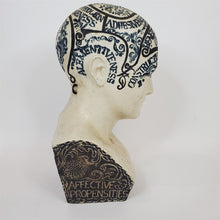 Load image into Gallery viewer, Antique Phrenological Head Phrenology Bust Fowler's Improved Ceramic 9-1/2"