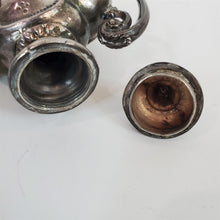 Load image into Gallery viewer, Vintage Silver Plate Decanter Wine Jug threaded lid &amp; stopper w/chain on Spout
