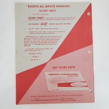 Load image into Gallery viewer, Westinghouse 1961 (Television) Service Training Manual PORTABLES