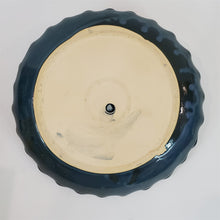 Load image into Gallery viewer, BLUE CLAY POTTERY w/ 3 CUTE FISH ATTACHED TO PLATE Clay Designs