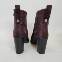 Load image into Gallery viewer, Free People Wine Pebble Leather Platform Heel Ankle Boot EU 39 / US 8.5 - 9