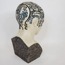 Load image into Gallery viewer, Antique Phrenological Head Phrenology Bust Fowler's Improved Ceramic 9-1/2"