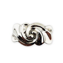 Load image into Gallery viewer, Vintage Polished Silver Tone Abstract Swirl Modernist Brooch Pin 1-3/8"