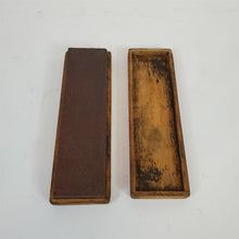 Load image into Gallery viewer, Vintage Oil Stone 2-Sided Natural Sharpening Stone Coarse &amp; Fine in Wooden Box