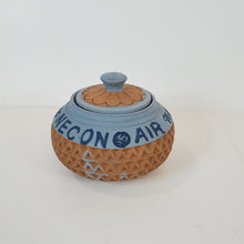 Load image into Gallery viewer, Vintage Y2K Necon Air Airlines Happy New Year 2000 Terra Cotta Jar smudged