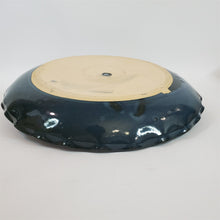 Load image into Gallery viewer, BLUE CLAY POTTERY w/ 3 CUTE FISH ATTACHED TO PLATE Clay Designs