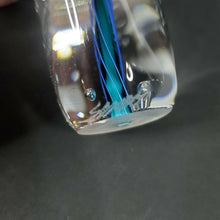 Load image into Gallery viewer, Schmidt Rhea Mini Handblown Glass Paperweight "Heartfelt" Aqua