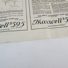 Load image into Gallery viewer, Antique 1916 Maxwell Motor Cars Original Advertisement Proof (Van Cleve Company)