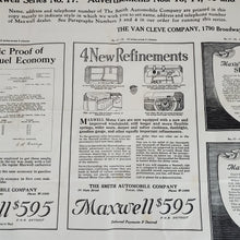 Load image into Gallery viewer, Antique 1916 Maxwell Motor Cars Original Advertisement Proof (Van Cleve Company)