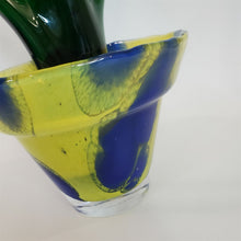 Load image into Gallery viewer, Hand Blown Mid Century Modern Art Glass Pot Cactus or Futurist Flower Signed