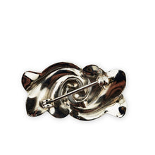 Load image into Gallery viewer, Vintage Polished Silver Tone Abstract Swirl Modernist Brooch Pin 1-3/8"