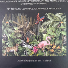 Load image into Gallery viewer, Lot of 2 Jigsaw Puzzles 1000 Pcs w/Poster JUNGLE, HOUSEPLANT JUNGLE