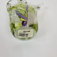 Load image into Gallery viewer, Schmidt Rhea Handblown glass Heartfelt Large 7" Paperweight Lime