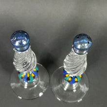 Load image into Gallery viewer, Handblown glass pedestal shaker set "Multicolor" by Gazelle Art Glass... Signed