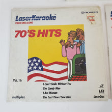 Load image into Gallery viewer, Lot of 5 Pioneer Karaoke: 70's Hits #12, 16, 21, 27 &amp; 80's #4 8" Mini-LaserDisc