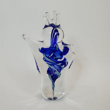 Load image into Gallery viewer, Schmidt Rhea Handblown glass Heartfelt Large 7" Paperweight Cobalt