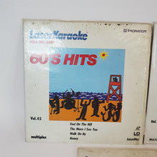 Load image into Gallery viewer, Lot of 3 Pioneer Karaoke 60's Hits Vols 7, 8 &amp; 45 - 1960s 8 inch Mini Laserdisc