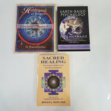 Load image into Gallery viewer, Lot of 3 Books: Sacred Healing; Earth Based Psychology &amp; Spiritual Remedies