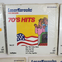 Load image into Gallery viewer, Lot of 5 Pioneer Karaoke: 70's Hits #12, 16, 21, 27 &amp; 80's #4 8" Mini-LaserDisc