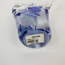 Load image into Gallery viewer, Schmidt Rhea Handblown glass Heartfelt Large 7" Paperweight Cobalt