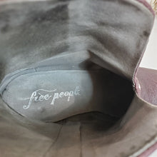Load image into Gallery viewer, Free People Wine Pebble Leather Platform Heel Ankle Boot EU 39 / US 8.5 - 9