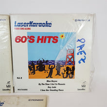 Load image into Gallery viewer, Lot of 3 Pioneer Karaoke 60's Hits Vols 7, 8 &amp; 45 - 1960s 8 inch Mini Laserdisc