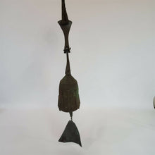 Load image into Gallery viewer, Cast Bronze Wind Bell/Chime 24" Arcosanti Paolo Soleri. Great Patina